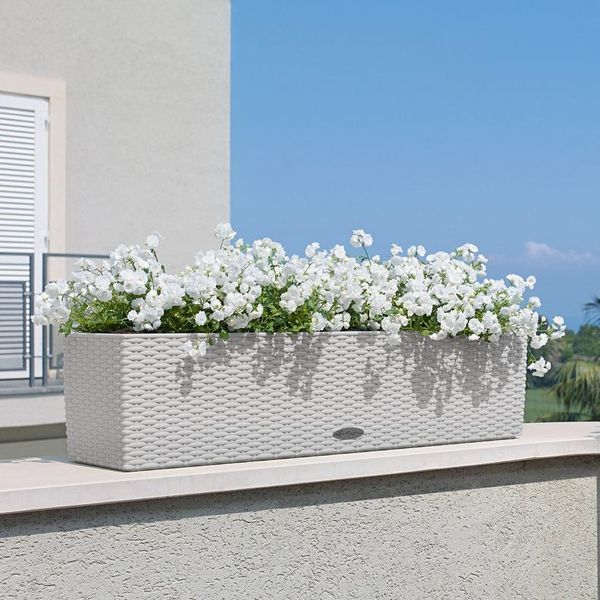 Розумний вазон з автополивом Lechuza BALCONERA Cottage 80 бежевий 15456 фото