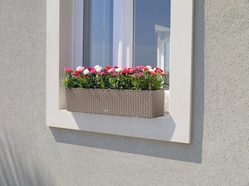 Розумний вазон з автополивом Lechuza BALCONERA Cottage 80 бежевий 15456 фото