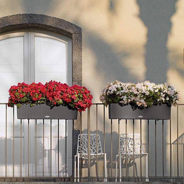 Розумний вазон з автополивом Lechuza BALCONERA Cottage 80 білий 15610 фото