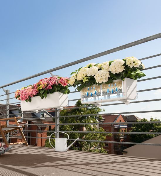 Розумний вазон з автополивом Lechuza BALCONERA Color 80 білий 15680 фото